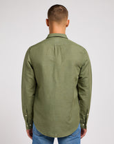 Lee Patch Shirt Męska Koszula Elegancka Logo Olive Grove 112350072 LL37045022